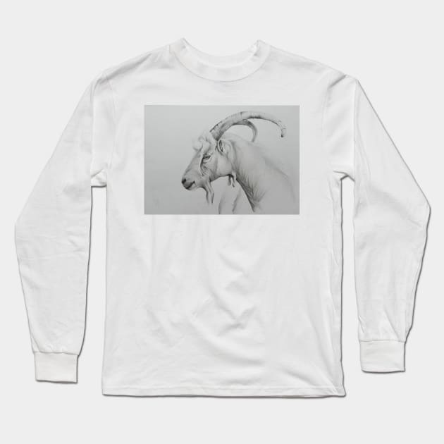 Goat Long Sleeve T-Shirt by hicksi7